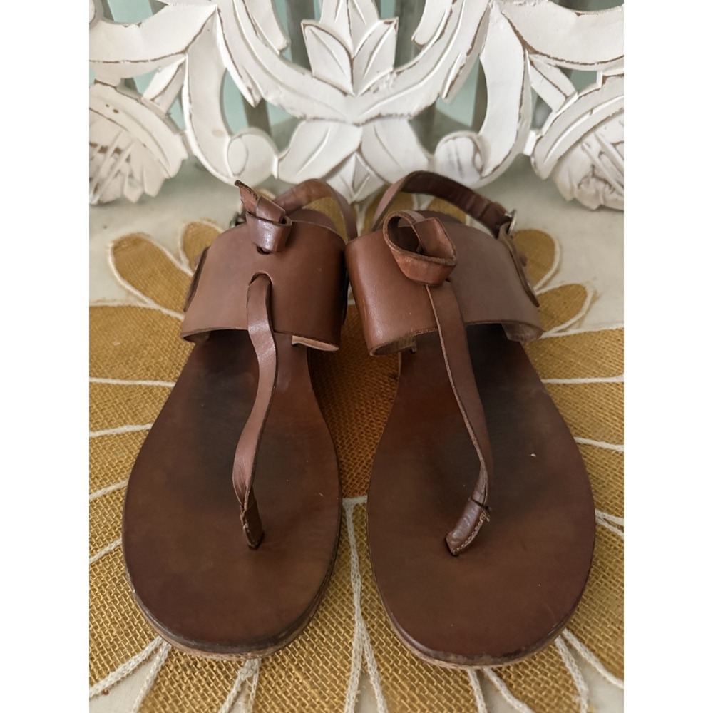 Rag And Bone 40 Brown‎ Gladiator Leather Jesus Sandals Shoes Women's Boho 9.5